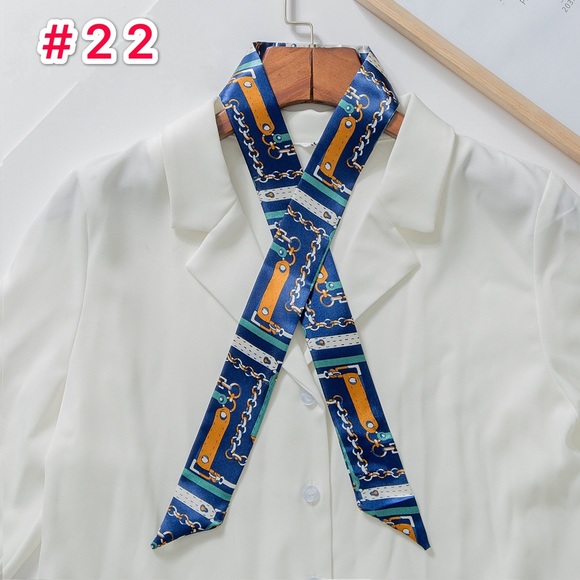 Cozy Boho Beach Multi Color Twilly Scarf Wrap - Picture 1 of 1